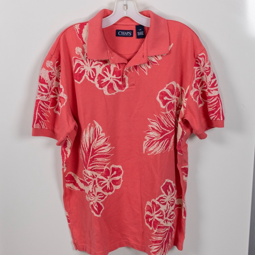 Hawaiian Print Polo Shirt